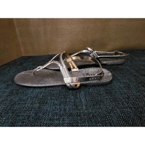 Rouge Helium Silver Sandals NWOT